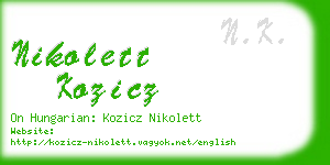 nikolett kozicz business card